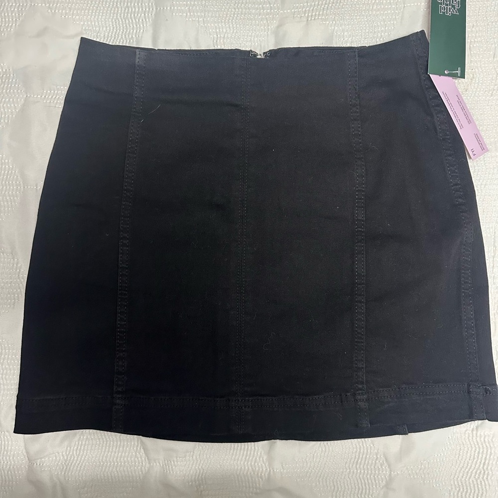 Black Denim Skirt